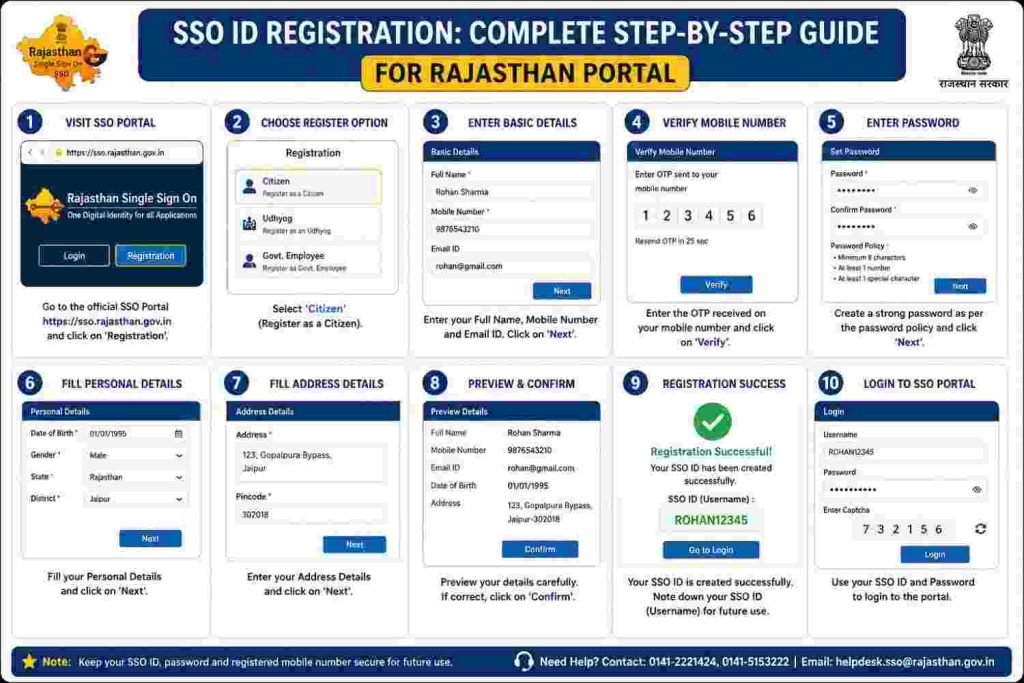 SSO ID Registration 1 SSO ID Registration: Easy Rajasthan SSO Account Creation Guide