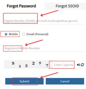 How to reset SSO ID password from mobile 1